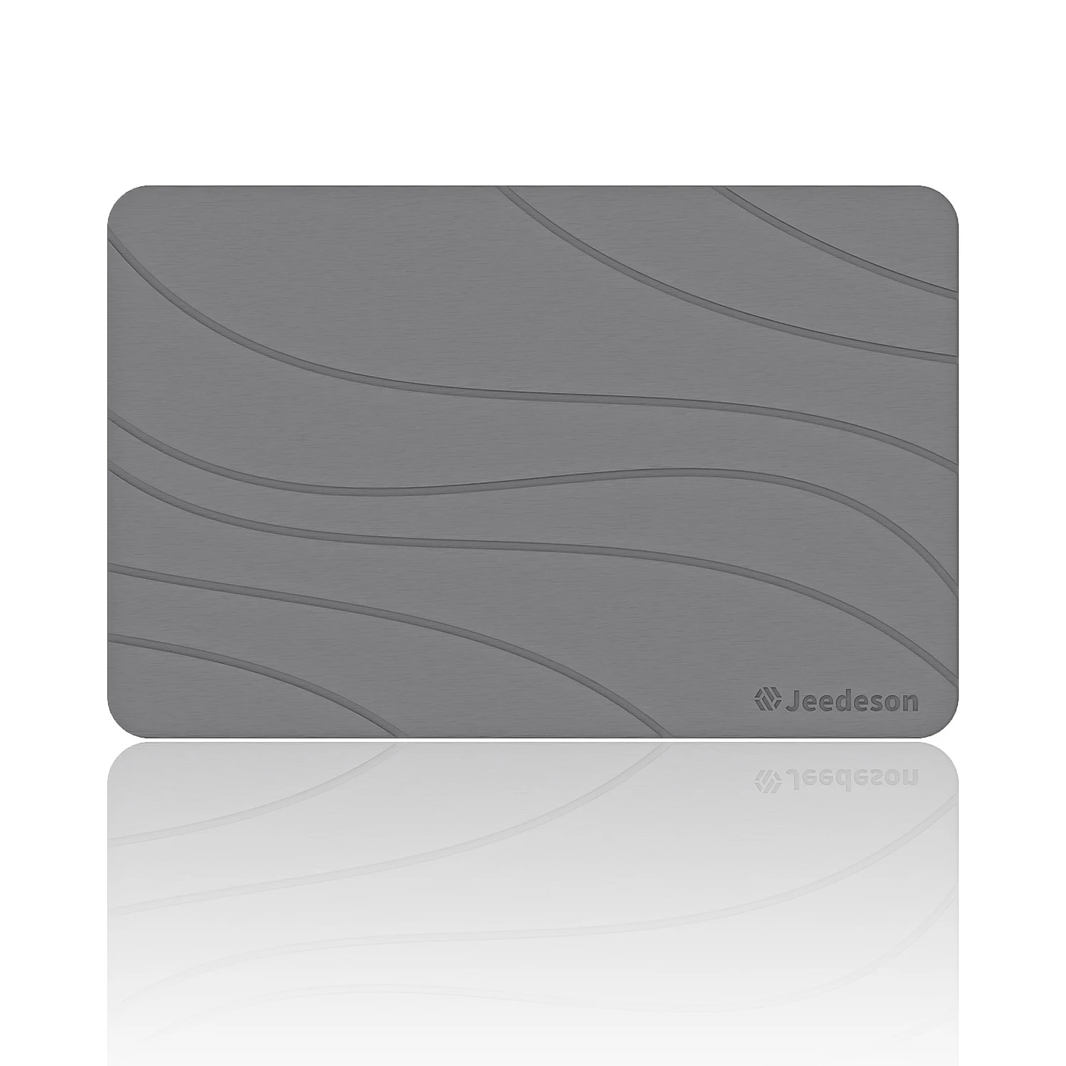 

15.35 in. x 23.62 in. Dark Gray Diatomaceous Earth Stone Bath Mat Quick-drying Antibacterial and Mildew-resistant for US