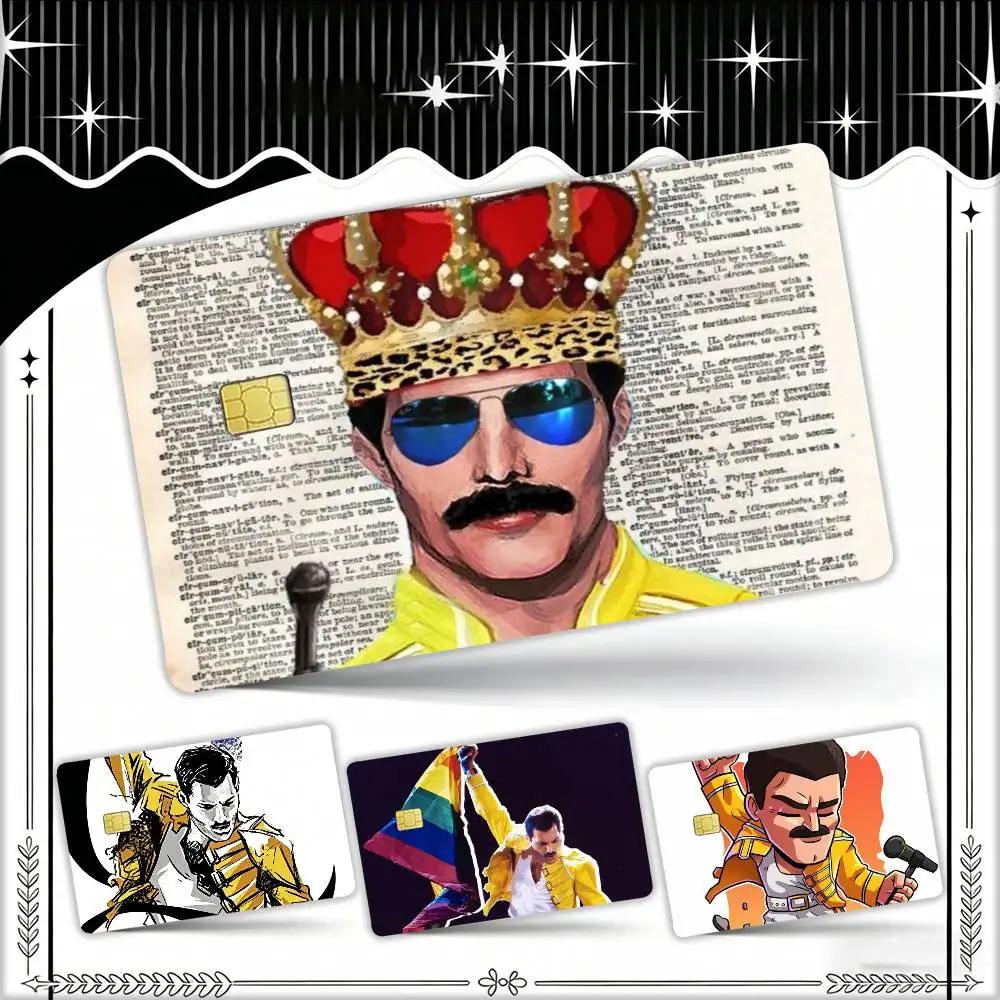 

Freddie Mercury Bohemian Waterproof Film Skin Cover Credit Card Stickers Debit Front Bank Bus Pass