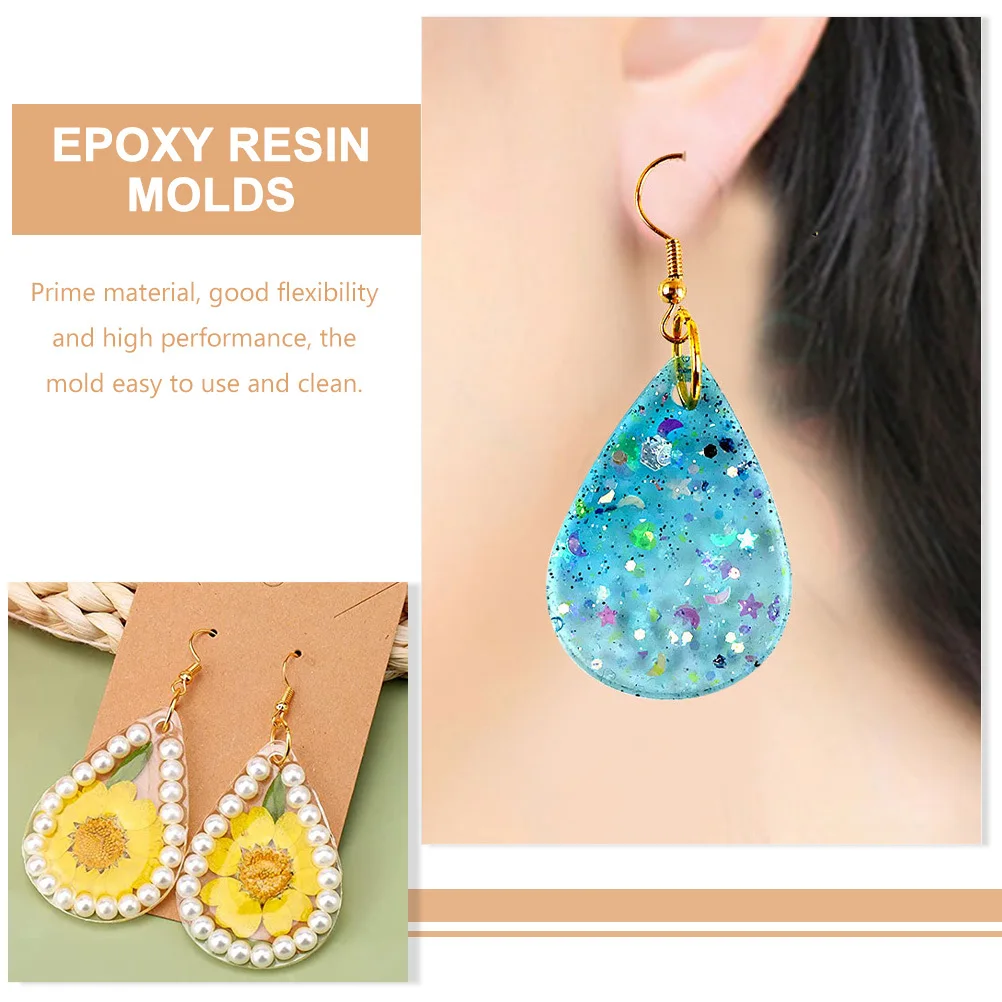 

1Set Earring Silicone Molds Water Drop Shape DIY Pendant Mold for Handmade Jewelry Making Supplies Creative Resin Casting