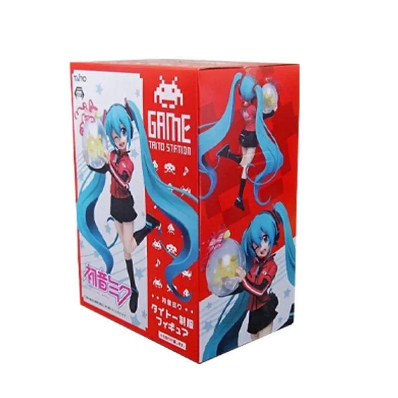 Japonia oryginalna figurka Anime Hatsune Miku Uniform Ver śliczne figurki zabawki dla chłopców dziewcząt dzieci prezenty ozdoby modelowe