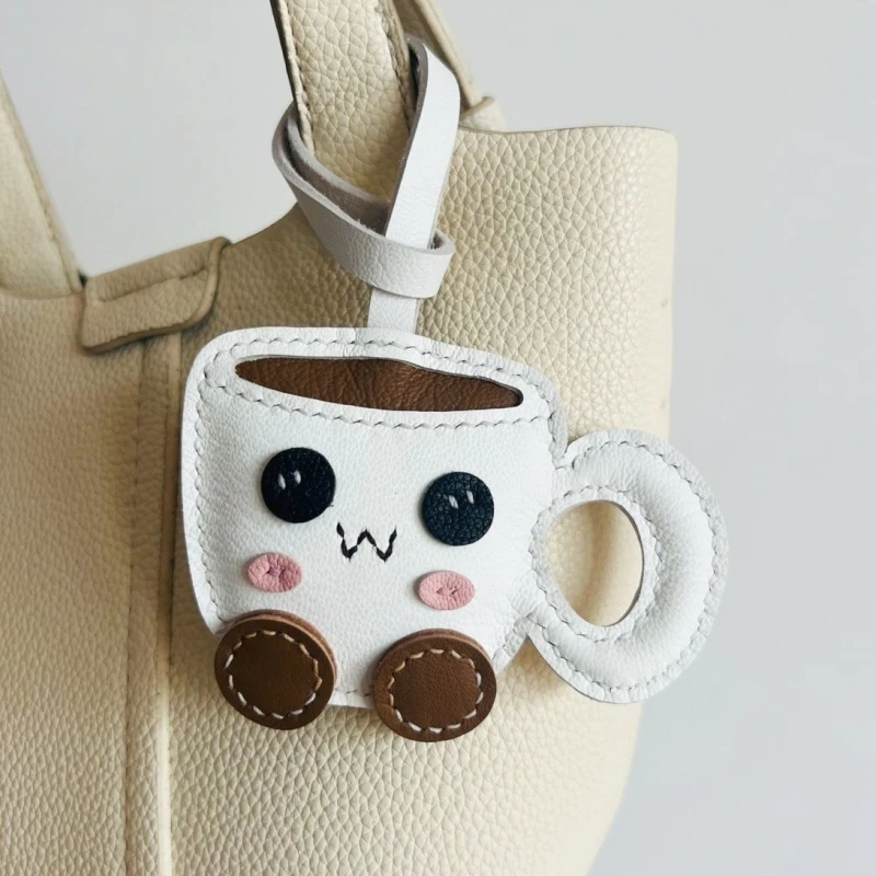 

Unique Cute Genuine Leather Handmade Koala Cute Cup Car Bag Key Pendant Handbag Crossbody Bag Pendant Girl'S Birthday Gifts