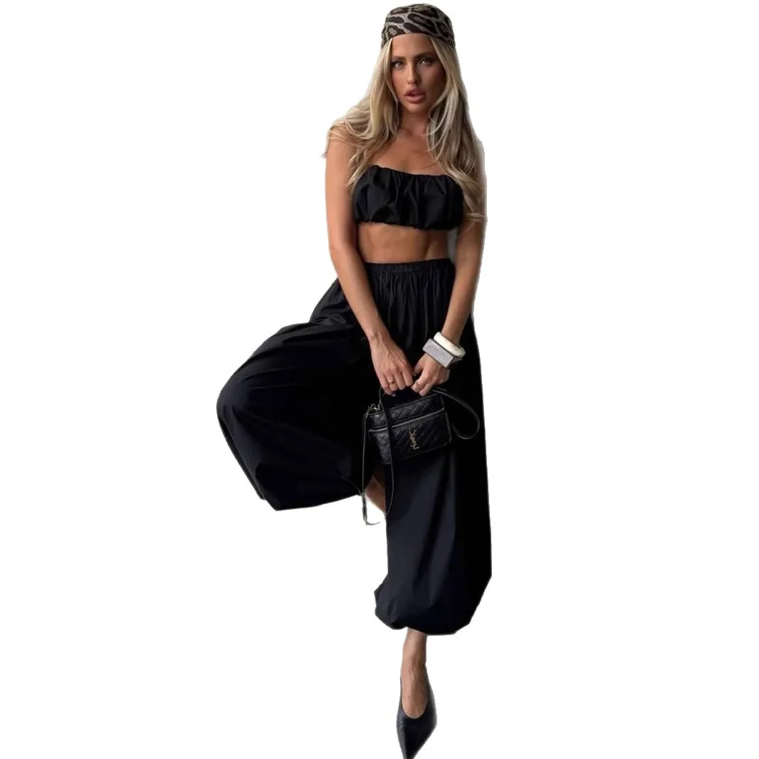 XIZOU Autumn Womens 100% Cotton Loose Lantern Style Ankle Wide  Leg Pants Street Style Casual Lazy Pants Fashion Trousers