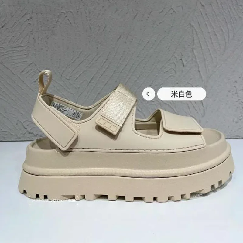 Chaussures de plage à semelle souple pour femmes, sandales de sport et de loisirs, optique, velcro suréWer, à la mode, nouvelle collection été 2024