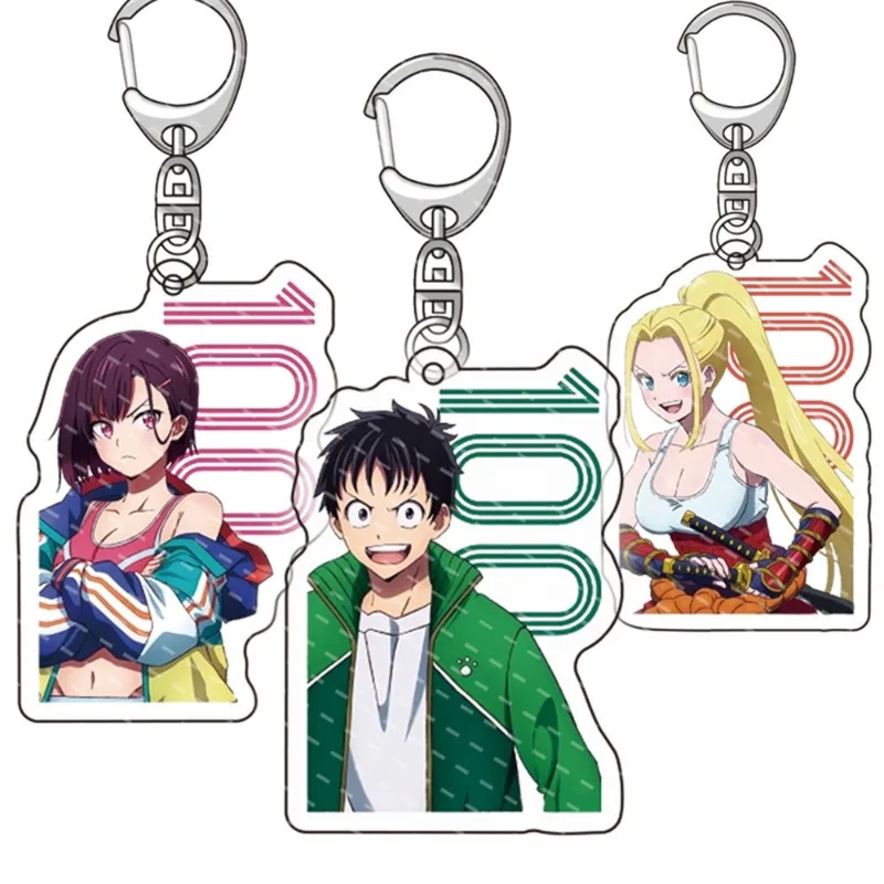 Akira Tendo Shizuka Mikazuki‌ Kenichiro Ryuuzaki Popular Anime Two-dimensional Peripheral Acrylic Keychain Backpack Pendant