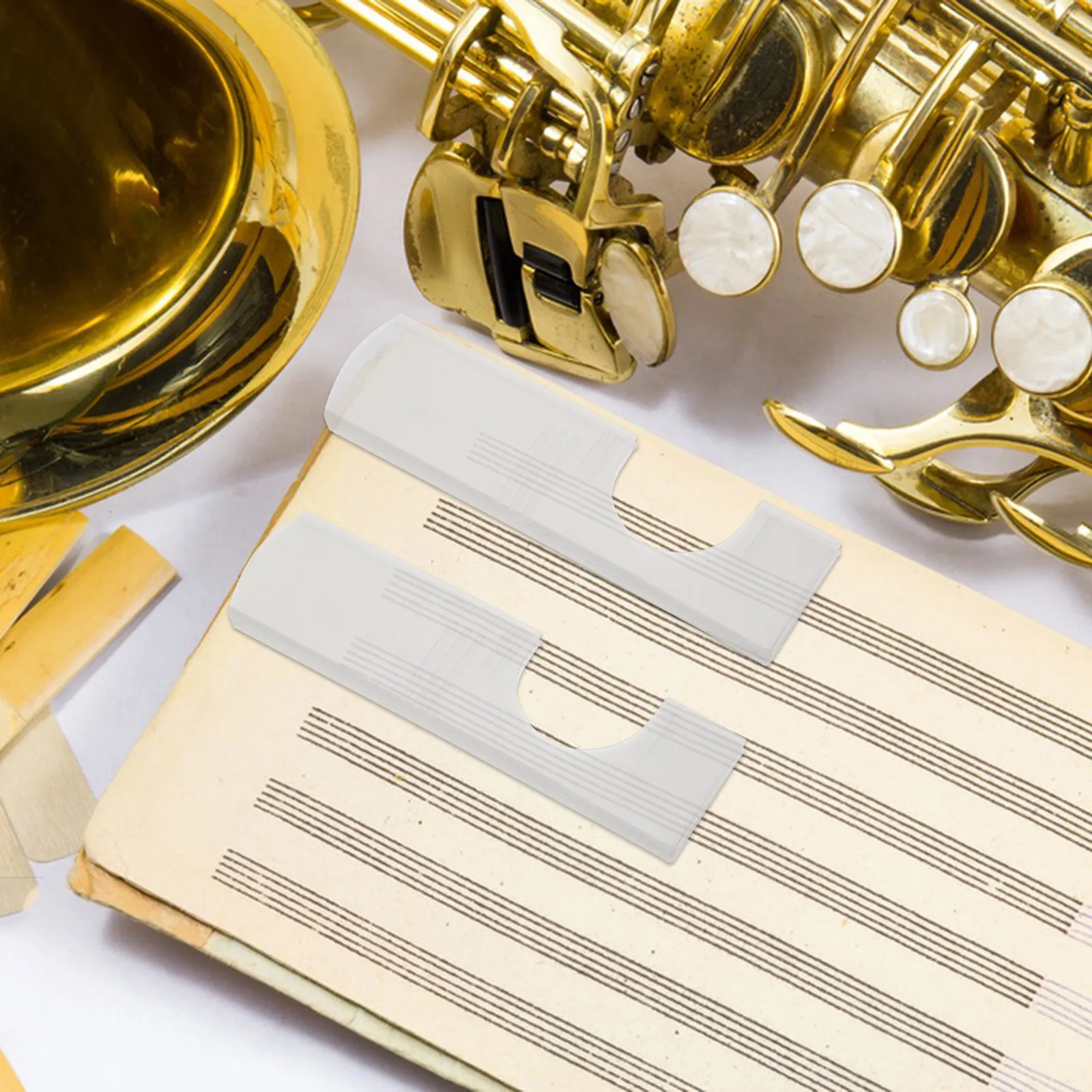 Estojo Organizador de Palhetas para Instrumentos de Sopro (5 Peças) - Sax Alto, Clarinete, Tenor - Capa Protetora de Plástico para Viagem