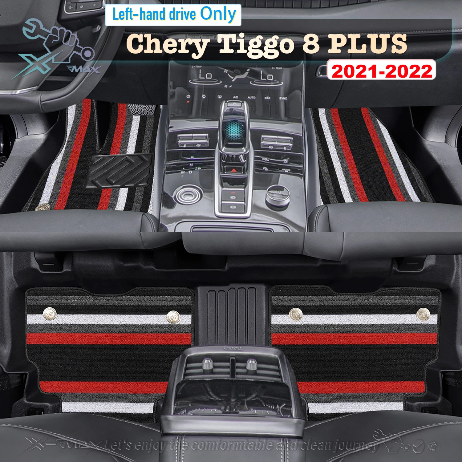 

Left-hand Drive Car Floor Mat For Chery Tiggo 8 PLUS 2021-2022 Full Surround Foot Mat Automotive Floor Mat Floor Liner