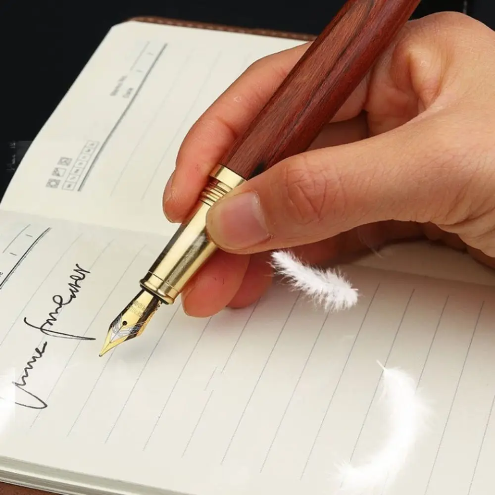 

High-end Busines Wood Fountain Pen Exquisite Smooth Writing Calligraphy Fountain Pen 0.7mm Luxury Business Signature Pen Office