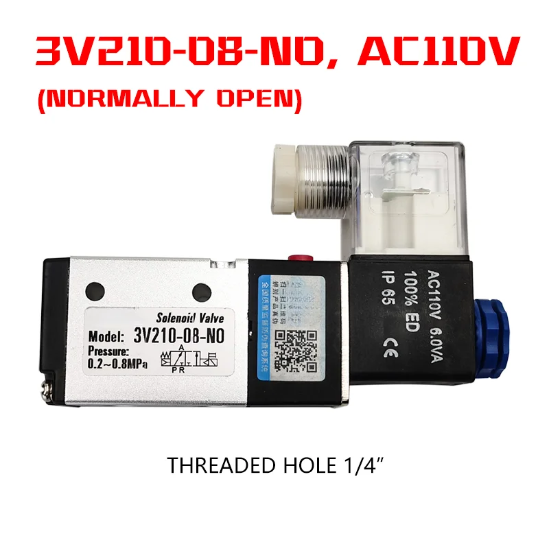 Électrovanne Pneumatique 3V210-08 DC 24V - 3 Voies 2 Positions, Marque Uxcell