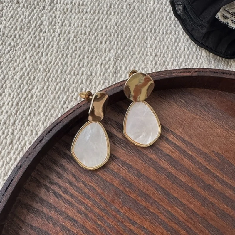 

New Classic Creative Water drop heart circle Earrings for women Simple alloy glitter Party Wedding Ear Jewelry