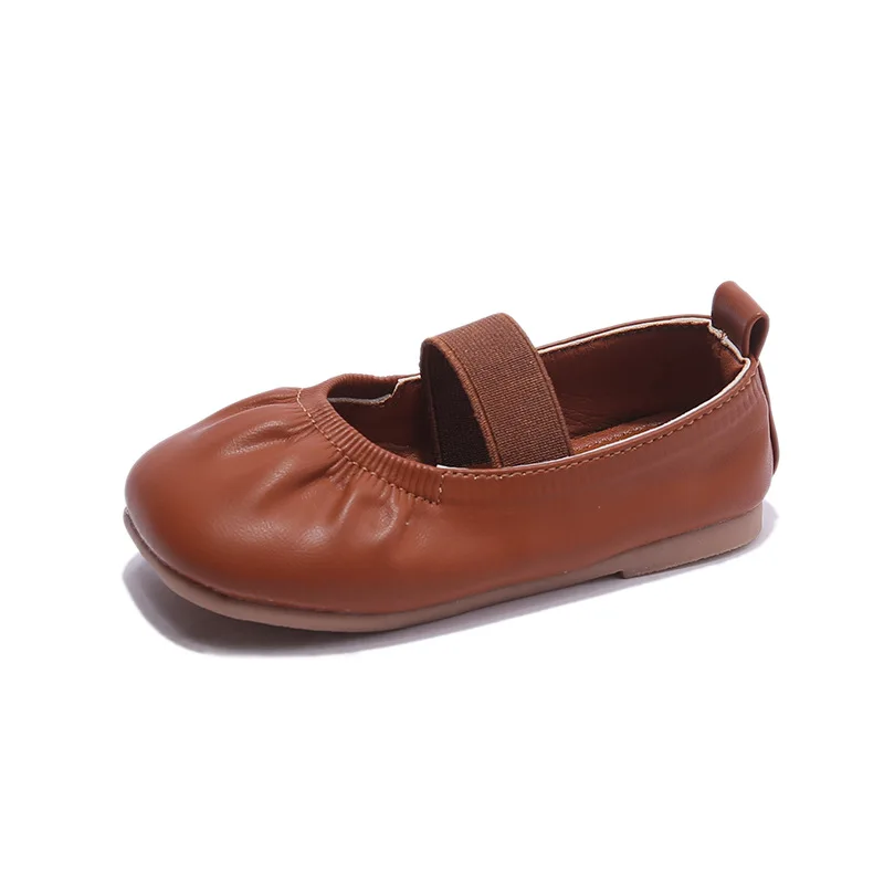 Girls Shoe 2023Summer New Girls Fashion Leather Shoe Super Soft Top Soft Sole Kids Shoe Allmatch Princess Shoesтуфли для девочки