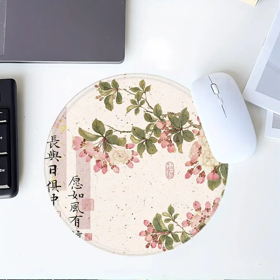 

overlock 1pc Mouse Pad Desk accessories Game Console Pad Keyboard Mouse Pad office Pad Computer Laptop Pad Retro Floral Art