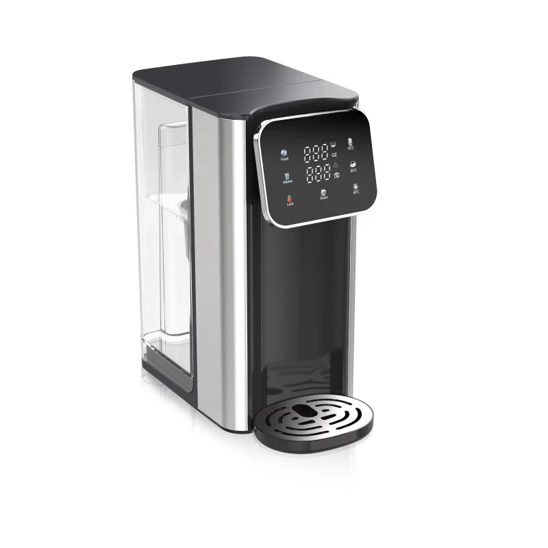 Electric plastic countertop reverse osmosis filtration system with hot water function, 5-stage filtration