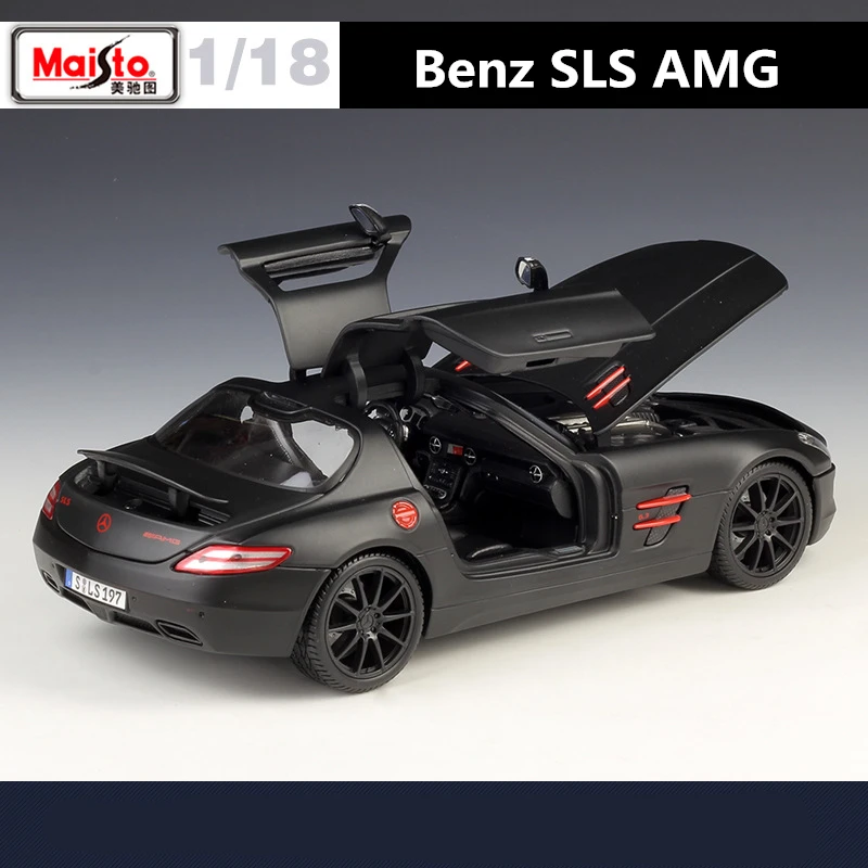 Maisto 1:18 Mercedes Benz SLS AMG Alloy Sports Car Model Diecast