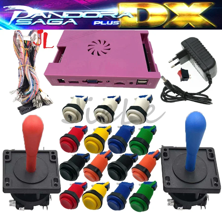 2021 Pandora Saga Plus DX 5000 In 1 Family Version DIY Arcade Game Console Kit Mexico HAPP Joystick Button 2 Players Accessories