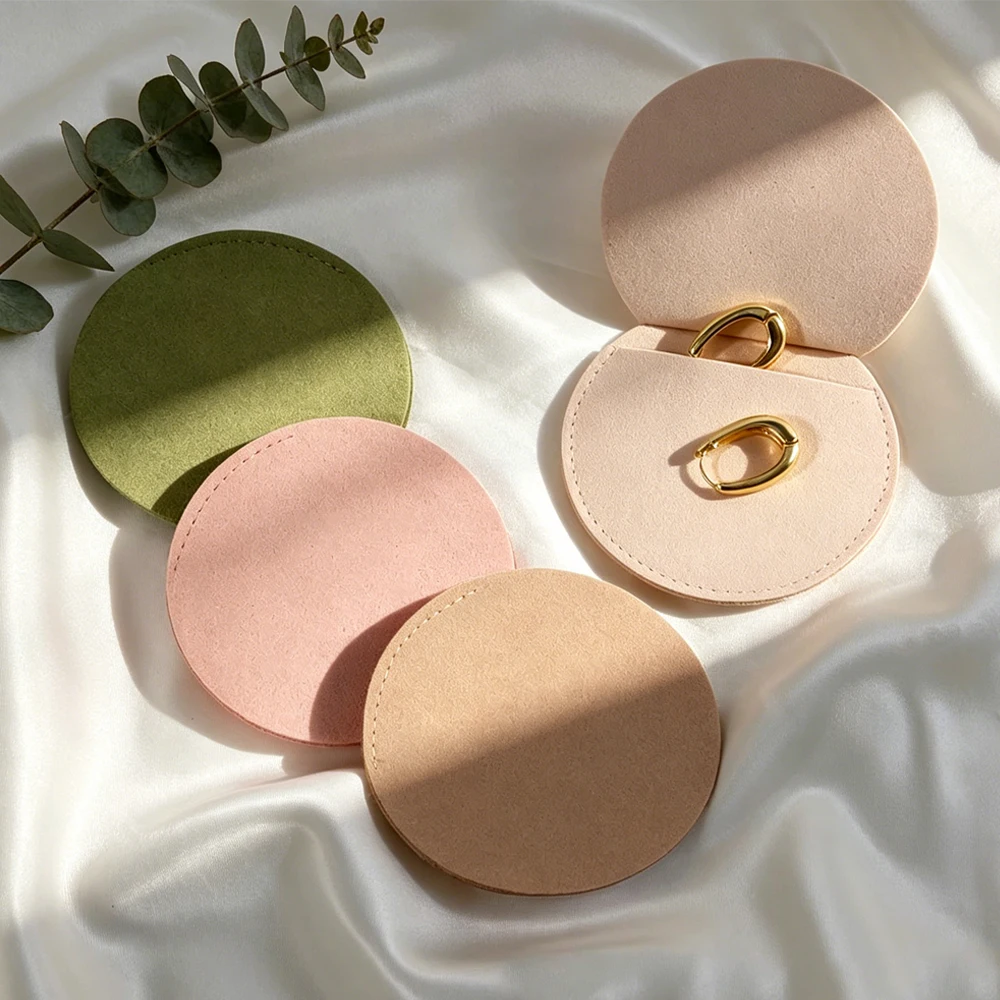 5Pcs Round Microfiber Bag for Jewelry