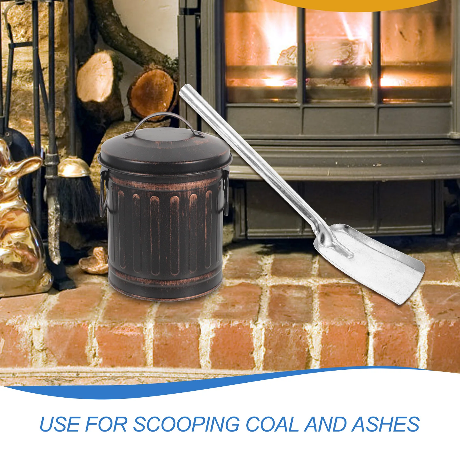 

5pcs 5 Pack Stove Shovel Coal Long Handle Charcoal Ash Removal Fireplace Replacement Scoop for Wood