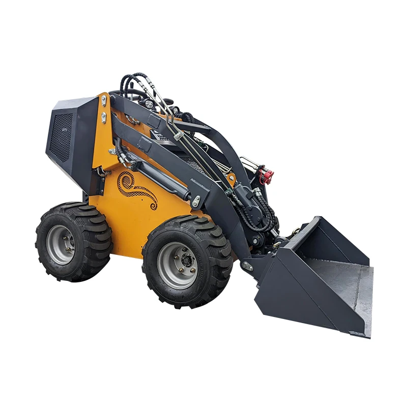 Customized Engineering Construction Multi functional Agricultural Wheeled Sliding Small Forklift with Micro Slippage Loader