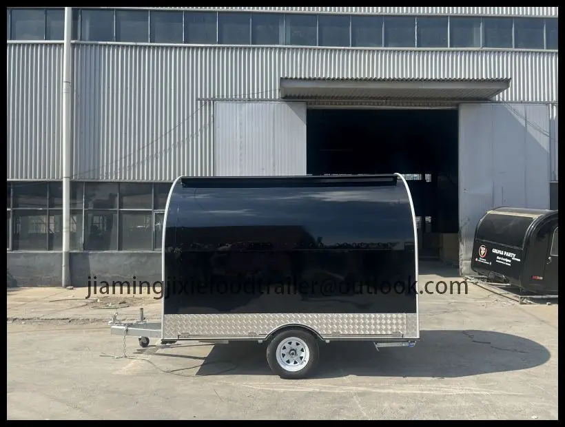 

220*162*200cm Mobile Coffee Trailer Mini Ice Cream Truck Street Snack Hot Dog Food Cart