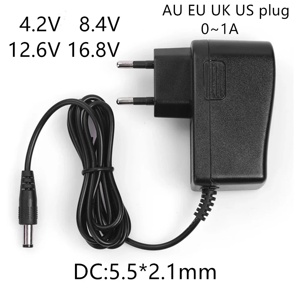 Ładowarka AC-DC 4,2 V 8,4 V 12,6 V 16,8 V 1A 2A 3A Zasilacz 4,2 V 8,4 V 12,6 V 16,8 V 1000MA do akumulatorów litowych 18650