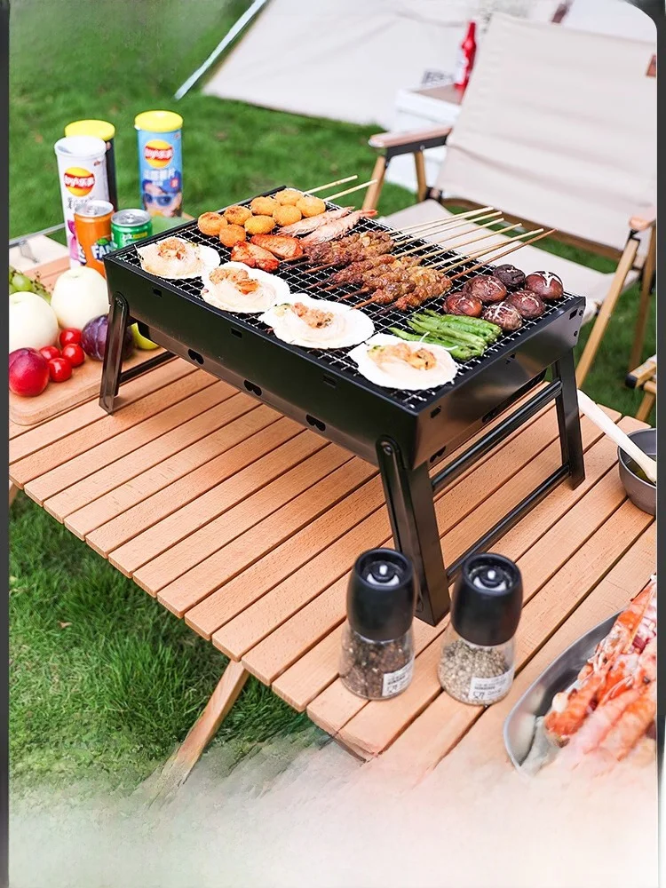 

Original Person Outdoor BBQ ill Set No e Carbon Staing Barbecue ill Stove Small Household User Friendly