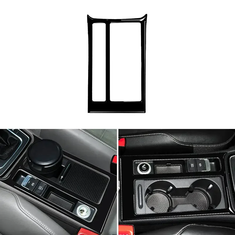 

For VW Golf 7 MK7 VII 2013 2014 2015 2016 2017 Carbon Fiber Car Center Console Control Water Cup Holder Panel Cover