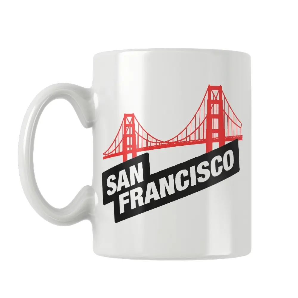 San Francisco Golden Gate Mug Coffee Cup White Ceramic Office&Home Women Men Cute Funny Birthday Gift Ideas