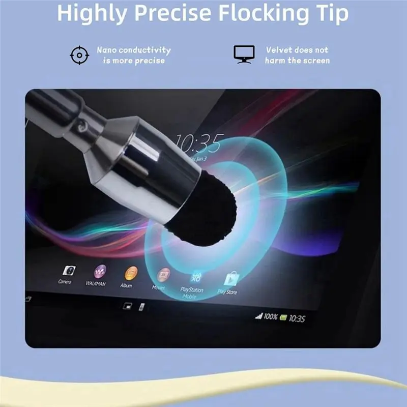 AED5-قلم تلسكوبي عالمي لشاشات اللمس، وعصا المؤشر القابلة للسحب والقلم مع طرف متدفق خاص #2