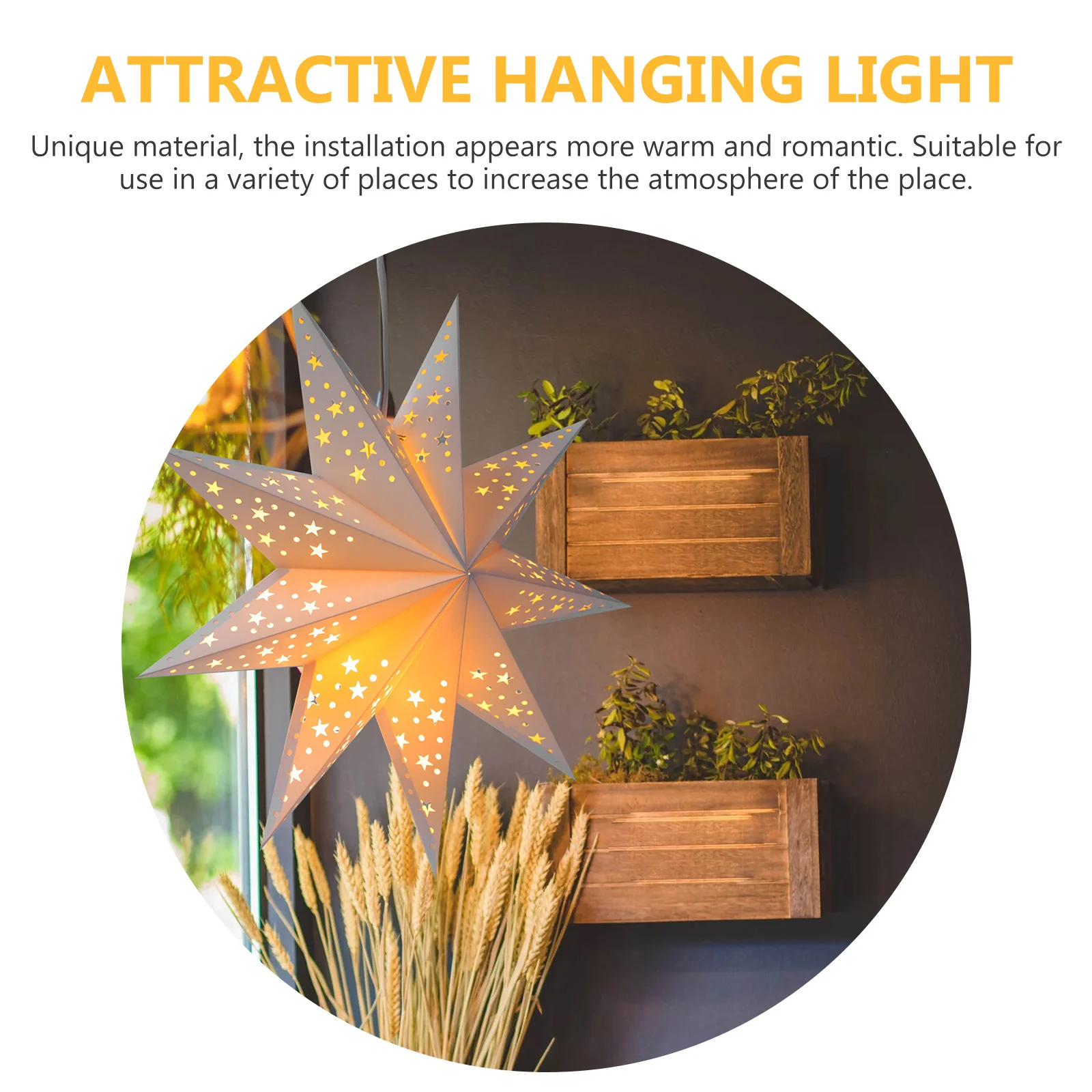 

1Pcs Creative Nine-Point Star Hanging Lamp Xmas Pendant Party Decorative Light Xmas Lamp Ornament for Home Hotel Eu Plug