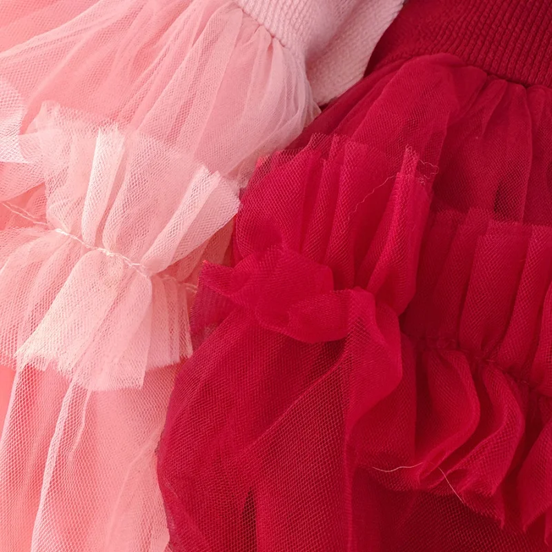 Baby Girl Clothes Spring And Autumn Bow Mesh Long Sleeve Girl Dress Cute Girl Princess Dress 6