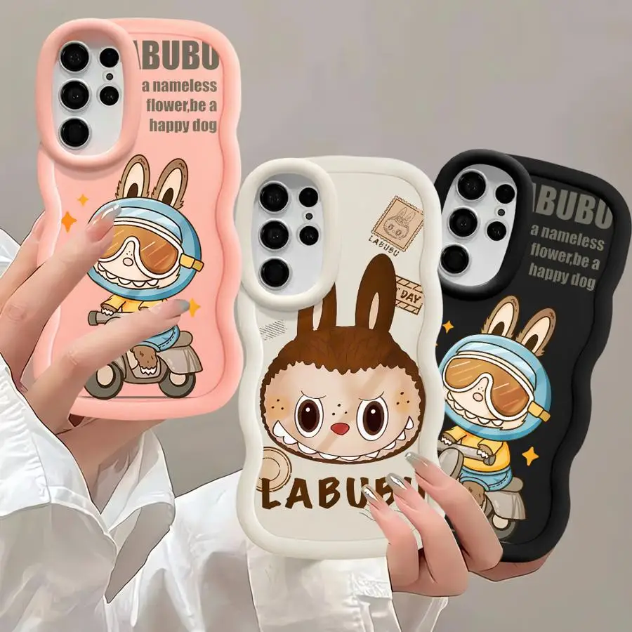 Cute Fun Labubu Phone Case for Samsung Galaxy S21 Note 20 Ultra S22 Plus S24 Ultra S23 FE S20 FE S23 Ultra Soft Cover