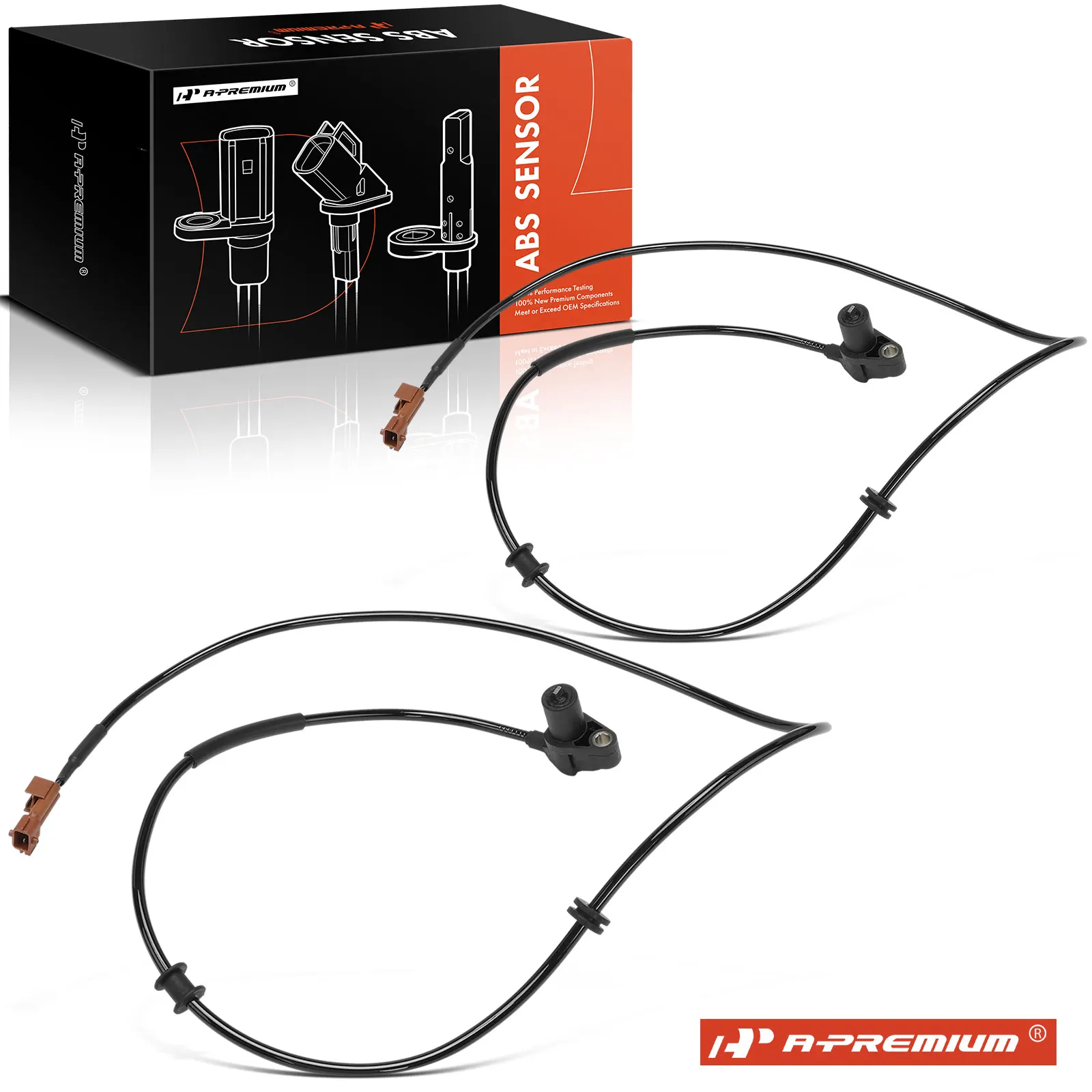 A-Premium 2Pcs Front Driver & Passenger Side ABS Wheel Speed Sensor for Saab 9-3 1999-2003 2