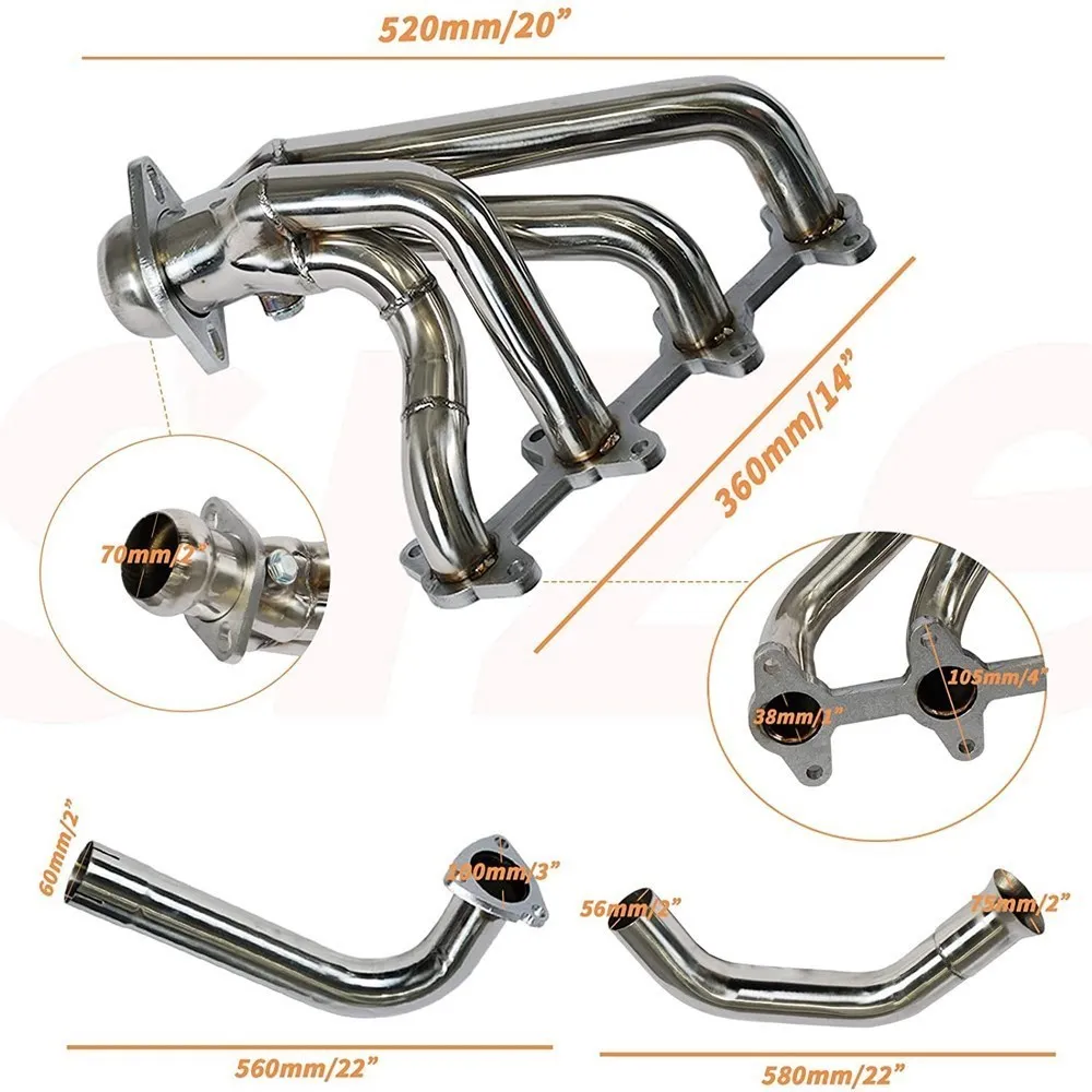 Exhaust Header Stainless Shorty Headers Manifolds For Chevy S10 2.2L 4CYL 94-04