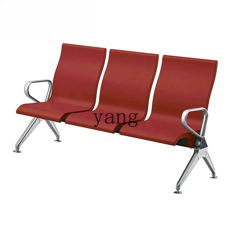 LTT stainless steel row chair three-person sofa with row chair station public seat