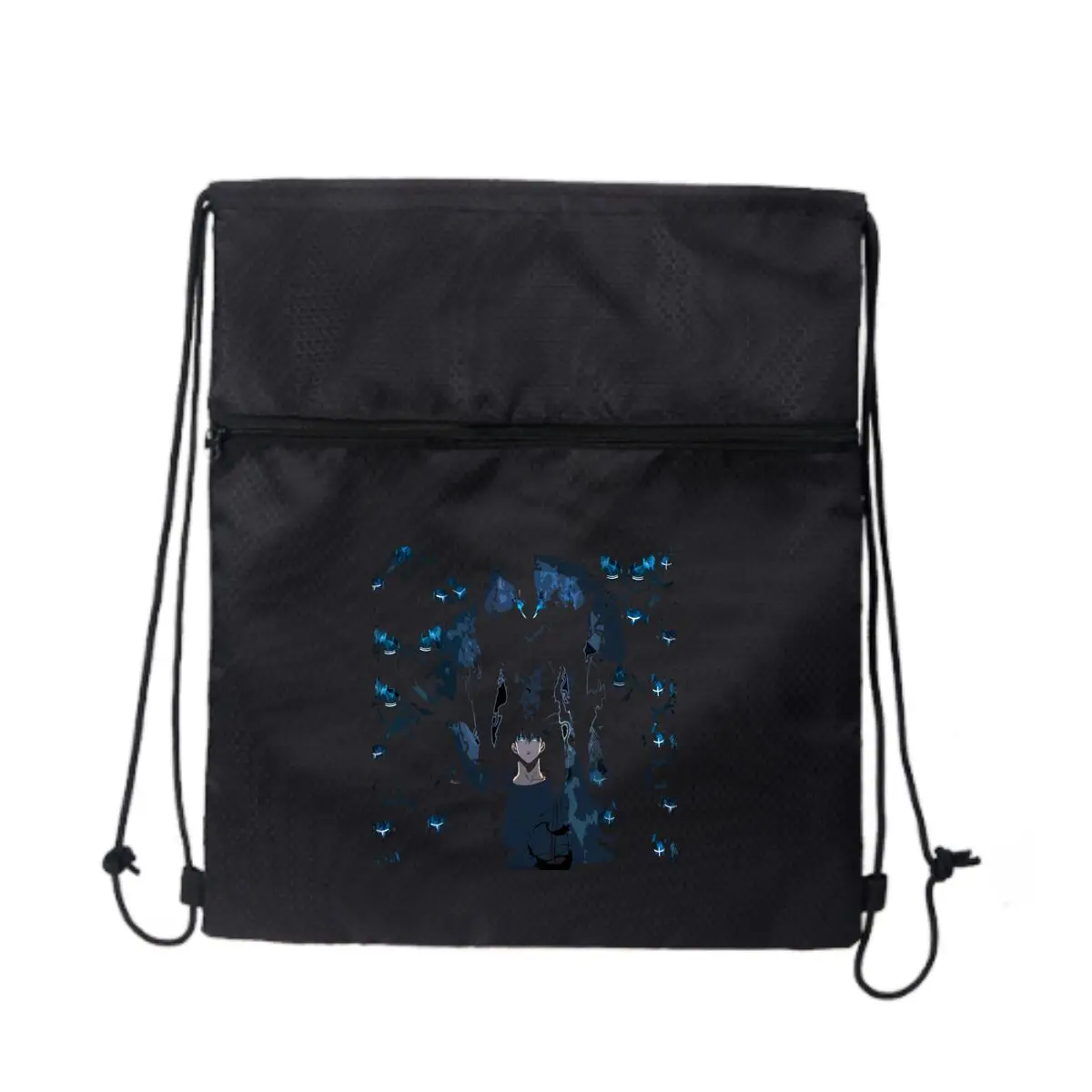 

Абстрактная карта Художественное искусство Черная сверхлегкая уличная сумка на молнии на шнурке идеально подходит для коротких походов