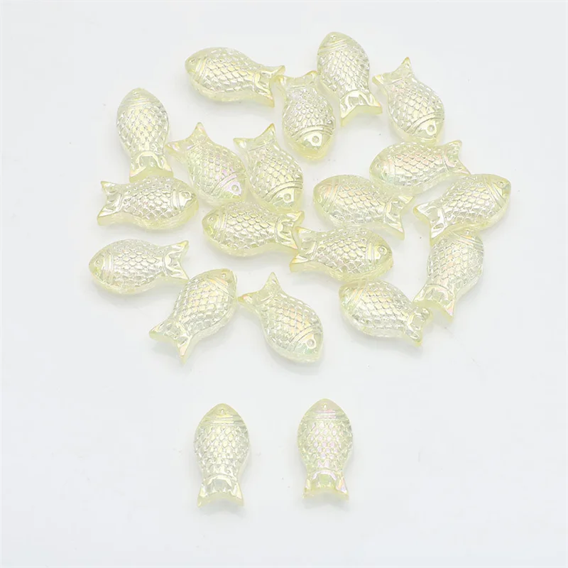 10Pcs New Czech Glass Crystal Small Fish 8x15mm  Loose Lampwork Beads For DIY Jewlery Making Charm Earring Necklace  Accessories