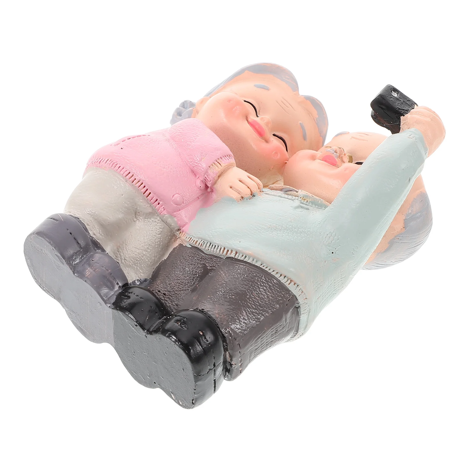 

Resin Grandparents Figure Chic Unique Style for Living Room Bedroom Dining Room Cake Decoration Holiday Party Wedding