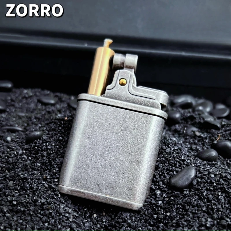 ZORRO Pure Copper Kerosene Lighter Creative Elevating Fire Mouth Press One Button to Ignite Pipe Lighters Smoking Gifts For Men