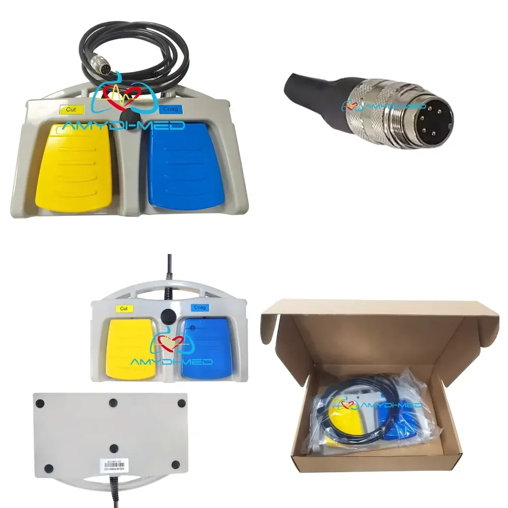 Medical Footswitch for Er Be VIO 200S 200D 300S 300D Aluminum Two Button Pedals Foot Switch Unit Footswitch