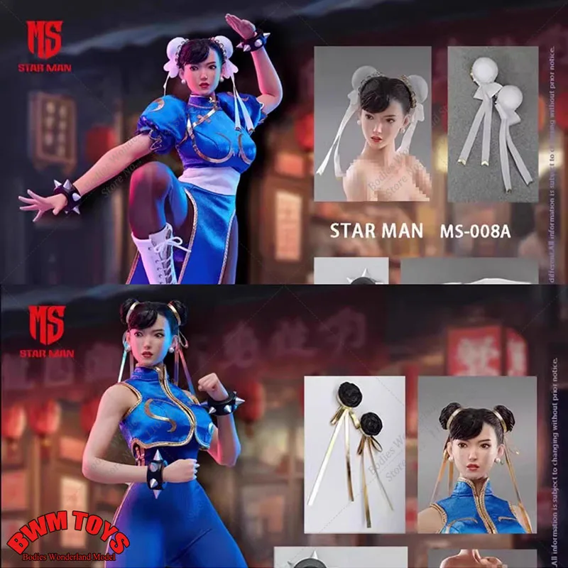 In Stock STAR MAN MS-008 1/6 Scale Fighter Chun-li Action Figure Model 12-inch Female Soldier Full Set Collectible Figure Model