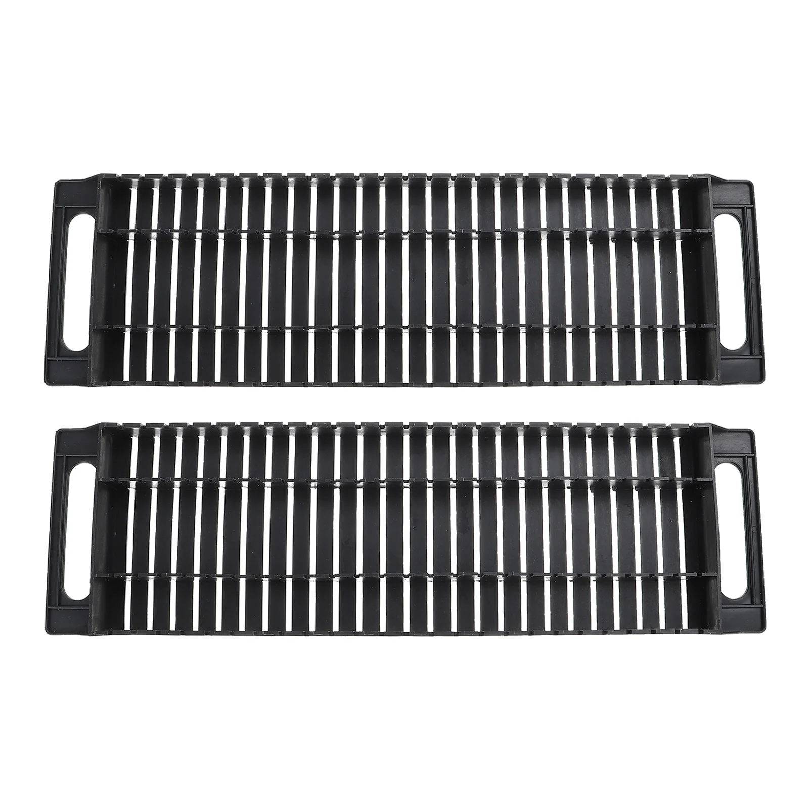 2Pcs Dual-ear Anti-static Bar Rack 25-slot Circuit Board PCB Rack Anti-static Bar Frame Black Anti-static Bar bracket