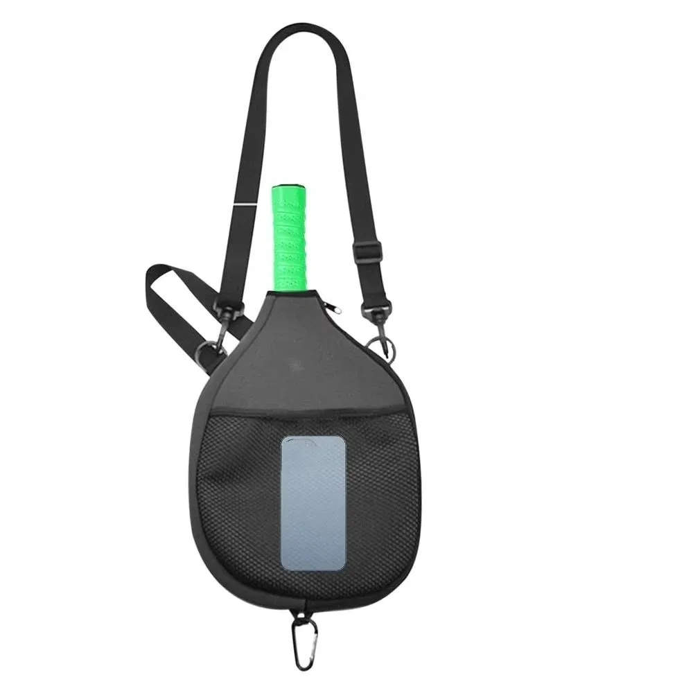 حقيبة كروس كرة البيسبول ذات سعة كبيرة مقاومة للماء وحزام قابل للتعديل وغطاء مجداف كرة البيسبول وإغلاق بسحاب احترافي