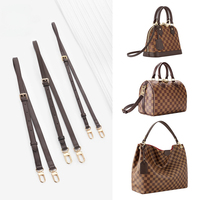 Dark Brown Replacement Leather Bag Straps for LV Speedy 20 25 30 Shoulder Straps Ajustable Crossbody Long Bags Belt Accessories