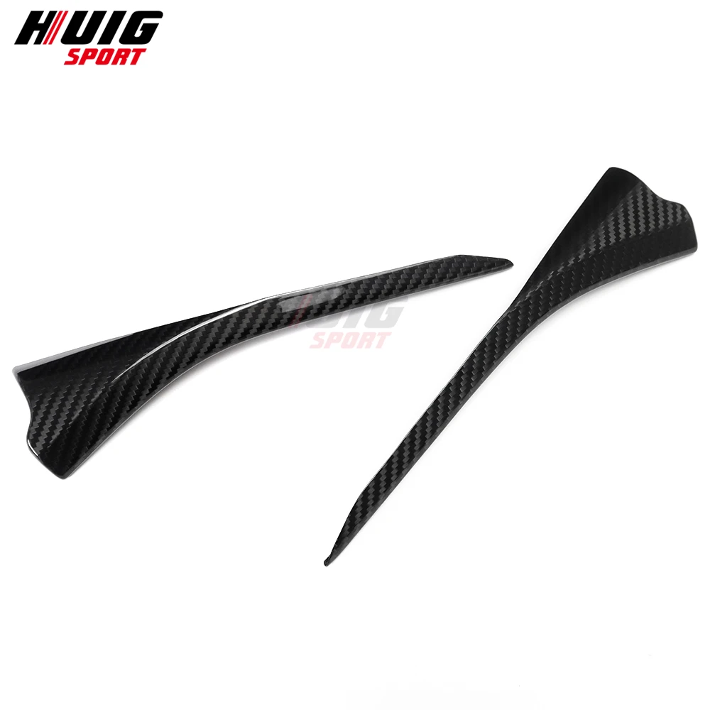 For Corvette C8 Stingray Coupe Z51 Z06 2020 2021-2024 2Pcs Carbon Fiber Car Interior Door Panel Strip Front Part  Cover Trim