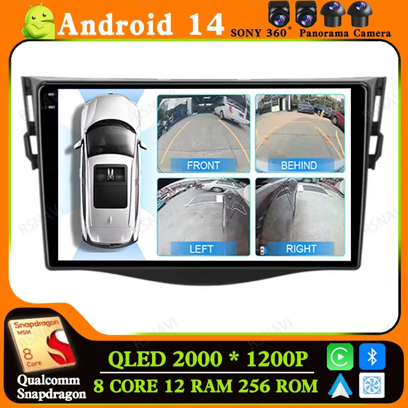 

Автомобильный радиоприемник Android 14 для Toyota RAV4 Rav 4 2005-2013, Viedo Player GPS DVD 5G WIFI BT 2 DIN 4G LTE, головное устройство DSP, мультимедиа, АВТО