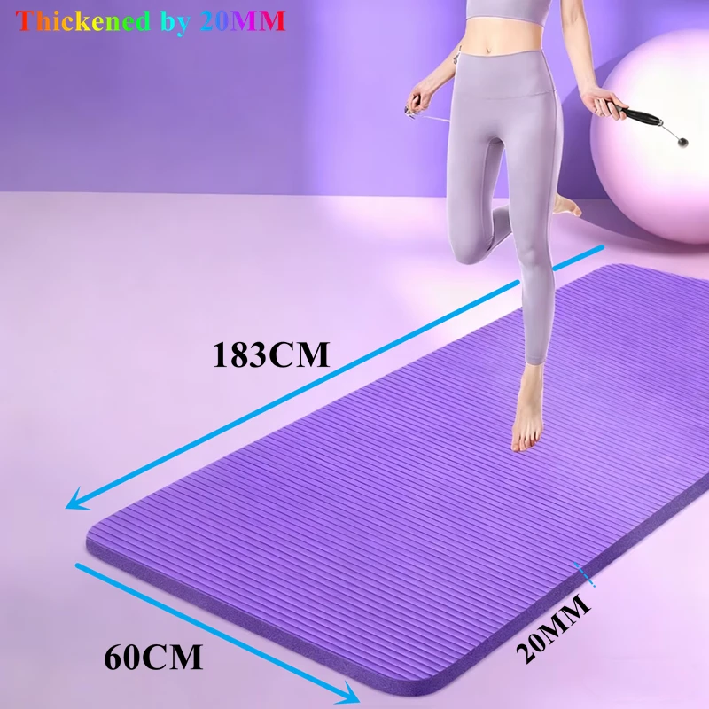 

1830x600x20 мм утолщенный NBR Нескользящий прочный коврик для кемпинга, тренажерного зала, фитнеса, йоги, влагостойкий коврик для пикника на открытом воздухе, упражнения