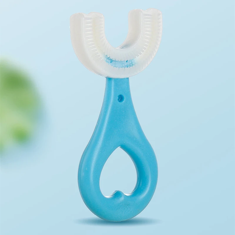 U Shaped Baby Toothbrush CHildren 350 Degree U-Shaped Child Toothbrush Teethers Brush Silicone Kids Teeth Oral Care Cleaning