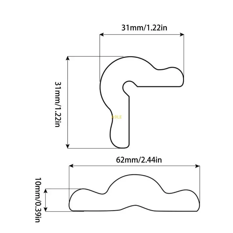 Bezpieczna osłona narożników dla dziecka Pogrubiona piankowa podkładka antykolizyjna do użytku domowego Niezbędny codzienny