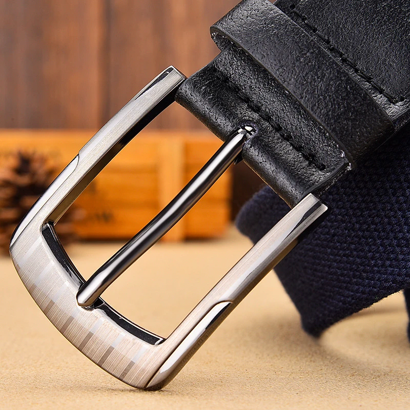 الاتجاه الرجعية للجنسين سير من القنب عالية الجودة قماش النسيج سبيكة دبوس مشبك الرجال حزام بلون بسيط الرجال والنساء حزام غير رسمي #5