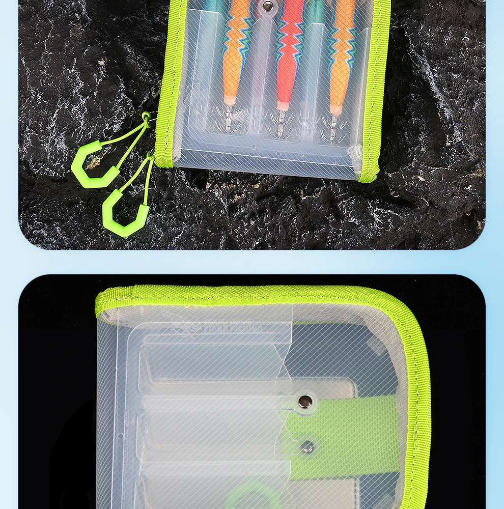 WEIHE 1PC Locken Angeln Getriebe Lagerung Tasche Sechs Grid Holz Garnelen Paket Locken Köder Tasche Angeln Zubehör Organizer – Detail 17