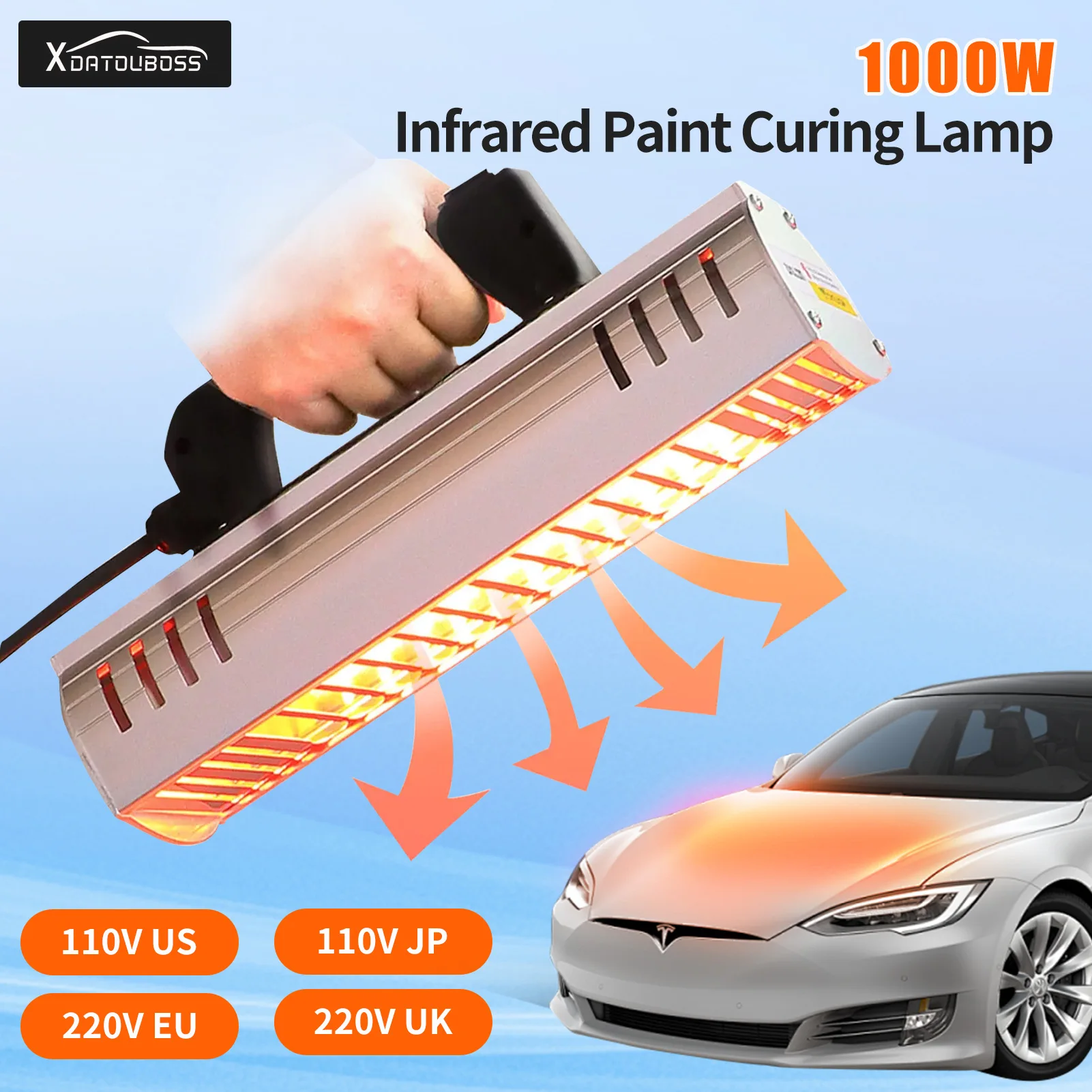 Infrared Paint Curing Lamp 1000W Infrared Paint Lamp Car Paint Drying Lamp Infrared Heater Car Body Repair Paint Curing System